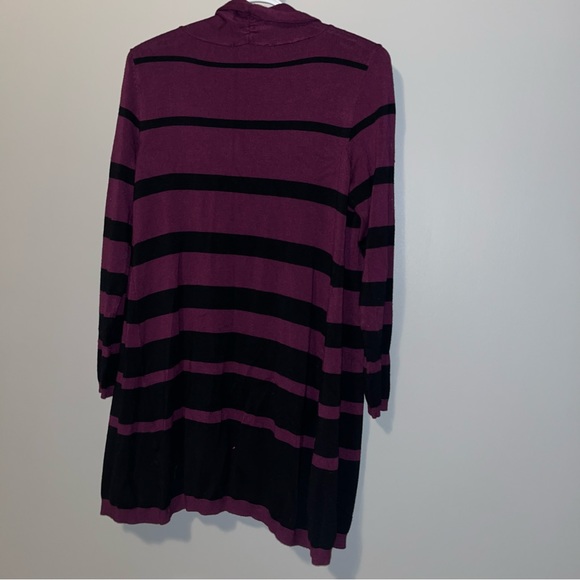 Purple and Black Strip Cardigan - Picture 2 of 2